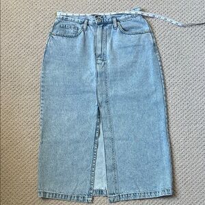 Mango Classic Blue Denim Skirt